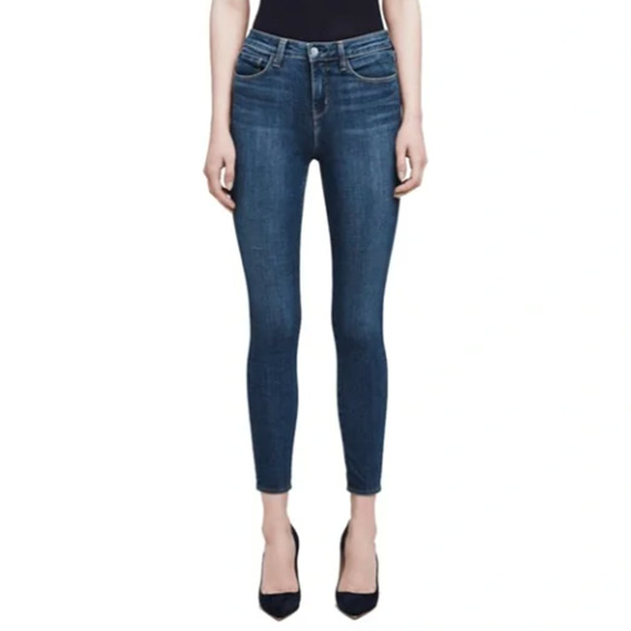 L'AGENCE Denim - L'Agence Margot Skinny High Rise in Dark Vintage Wash